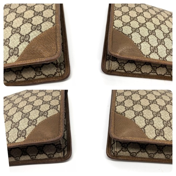 VINTAGE GUCCI Monogram Pvc Leather Clutch 💼 - Picture 11 of 17